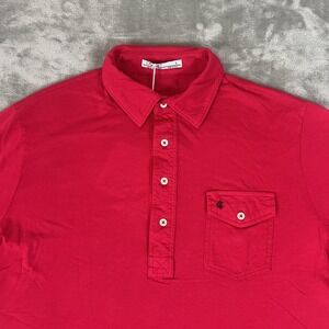 Criquet Polo Shirt Mens Large Red Organic Cotton Golf Kingdom 10 Years USA